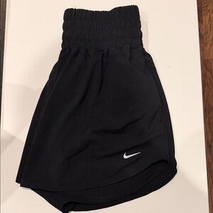 Nike Black Skirted Athletic Shorts with High Elastic Waist - Dri-fit w/pockets